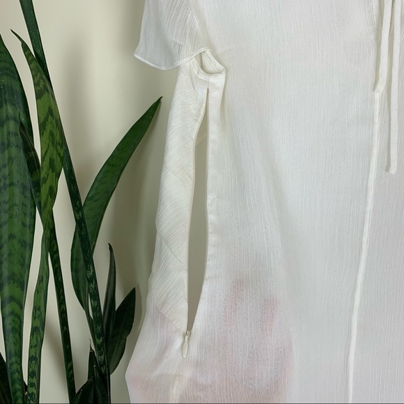 Banana Republic Layered Sheer White Blouse - Size 2 - Picture 7 of 10